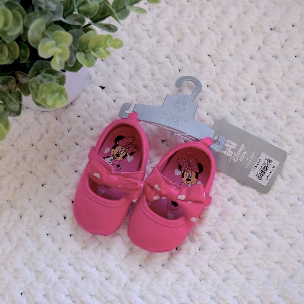 NWT Disney Minnie Costume Shoes (Pink) 6-12M
